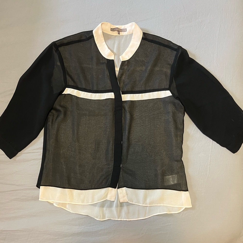 Mint and berry blouse